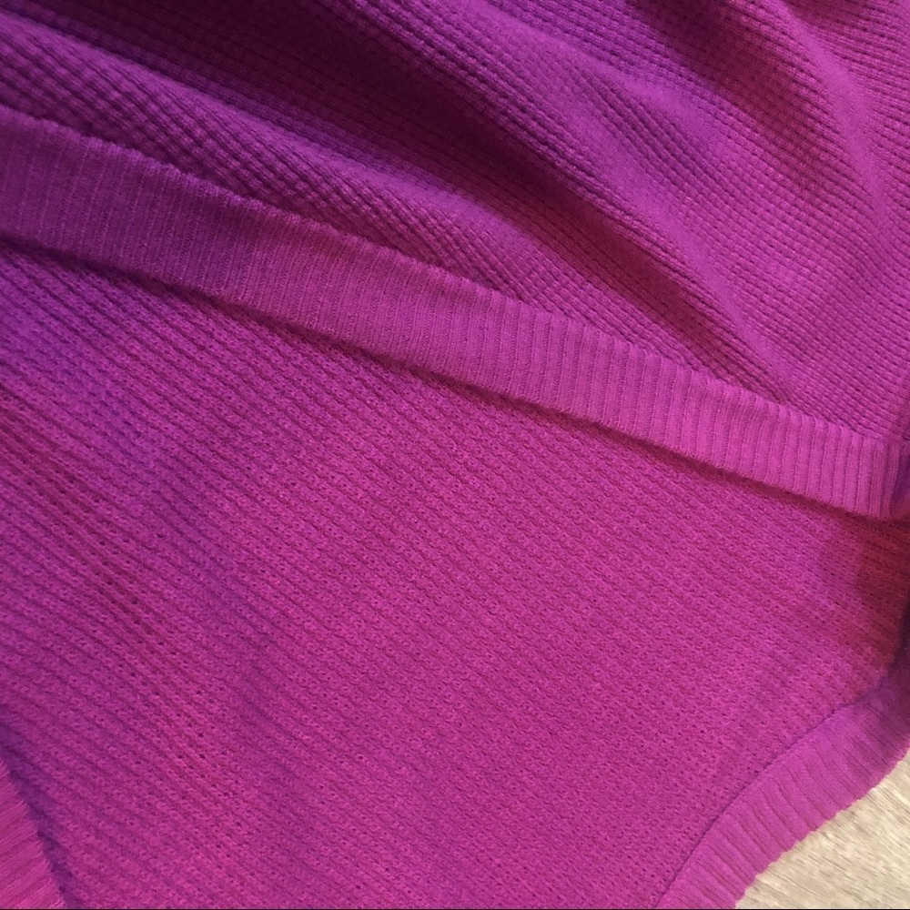 Splendid faux wrap reversible sweater top M PURPLE - Picture 4 of 7